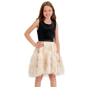 Kensie Girl Toddler 2T Black Cream Tulle Party Dress NEW‎